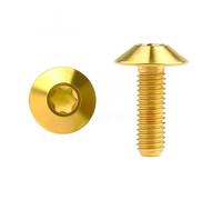 Vis à tête for pièces de vélo et de moto, accessoires, boulons en titane M4 M5 M6x10/12/15/20/25/30/35mm, 10 pièces/15 pièces(Gold,10PCS_35MM_M6)