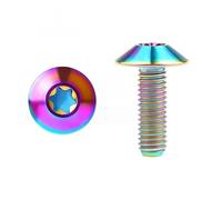 Vis à tête for pièces de vélo et de moto, accessoires, boulons en titane M4 M5 M6x10/12/15/20/25/30/35mm, 10 pièces/15 pièces(Rainbow,15PCS_15MM_M6)
