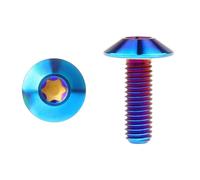 Vis à tête for pièces de vélo et de moto, accessoires, boulons en titane M4 M5 M6x10/12/15/20/25/30/35mm, 10 pièces/15 pièces(Burnt Blue,10PCS_20MM_M5)