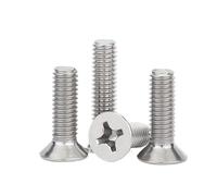 Vis à tête fraisée 200/100/ 50/20 pièces 304 acier inoxydable croix Phillips plat tête fraisée vis boulons longueur 3-50mm M2 .5 M3 M4 M5(28mm,M1.0 (200pcs))