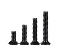 Vis à tête fraisée, 4/510/20/50/100 pièces M3-M8 longueur 5-50mm vis à douille hexagonale noir 304 acier inoxydable tête plate fraisée vis à métaux boulons d'extension(M3X20 (50pcs))