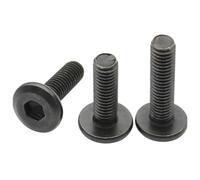 Vis à Tête Fraisée à Six Pans Creux Vis à tête plate fraisée M4 M5 M6 M8, avec bord chanfreiné, vis métaux douille hexagonale, 50/100/200 pièces(25mm,M6(200pcs))