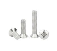 Vis à tête fraisée bombée à empreinte cruciforme en acier inoxydable 304 M2 M2.5 M3 M4 M5 A2-70(14mm,(10pcs) M5)