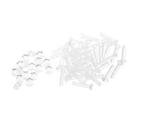 Vis à Tête Fraisée Cruciforme Écrou 100 Ensembles M3 | Matériau Anticorrosion Clair, Look Moderne et Épuré, pour Panneaux Acryliques et Mobilier