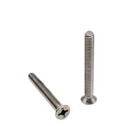 Vis à tête fraisée cruciforme M2 M2.5 M3 M3.5 M4 M5 M6 M8 304 A2 en acier inoxydable GB819, fixation à boulon plat allongé de 3 à 100 mm(22mm,M6 10pcs)