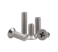 Vis à tête fraisée en acier inoxydable de qualité Marine, 10 50 pièces, M2 .5 M3 M4 M5 M6 316 A4, boulons croisés plate(40mm,M5(10pcs))