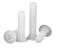 Vis à tête fraisée en Nylon blanc, 10 à 100 pièces, M2 M2.5 M3 M4 M5 M6 M8, boulons à tête plate à rainure transversale en plastique(M8x15mm-20Pcs)