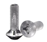 Vis à tête fraisée en plastique Transparent M2 M3 M4 M5 M6 M8, vis croisée isolée plate, 100 pièces(8mm,M4-100pcs)