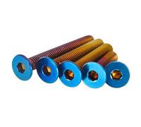 Vis à tête fraisée hexagonale à tête plate bleue DIN7991 M4 M5 M6 M8 en acier inoxydable 304 plaqué titane(30mm,M8 2pcs)