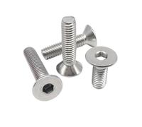 Vis à tête fraisée hexagonale creuse, boulons à tête plate M2, M2.5, M3 et M4, kit d'assortiment en acier inoxydable 304(22mm(20Pcs),M3)