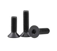 Vis à tête fraisée hexagonale creuse plate en acier inoxydable 304 noir, M3, M4, M5, 5 mm, 6 mm, 8 mm, 10 mm, 12 mm à 30 mm, norme DIN 7991.(30Pcs M3x16)