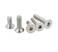 Vis à tête fraisée hexagonale plate M2 M2.5 M3 M4 en acier inoxydable 304, boulon Allen hexagonal, vis for machine de moto, 3 mm, 10 mm, 20 mm, 50 mm(30mm(20Pcs),M4)