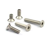 Vis à tête fraisée hexagonale plate noire en acier inoxydable 304 G10.9, lot de 5 à 100 pièces, DIN7991 M1.6 M2 M2.5 M3 M4 M5 M6 M8(Stainless steel 304,25MM_M3-(50PCS))