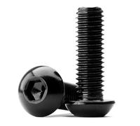 Vis à Tête Fraisée M4x30mm en Acier Inoxydable 304 Noir Oxydé Avec Hexagone Creux et Filetage Complet (50 Pièces)