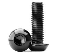 Vis à Tête Fraisée M8x100mm en Acier Inoxydable 304 Noir Oxydé Avec Hexagone Creux et Filetage Complet (6 Pièces)