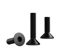 Vis à tête fraisée plate à six pans creux en acier au carbone haute résistance de grade 12.9, références M1.6, M2, M2.5, M3, M4, M5, M6, M8, M10 et M12.(25mm,M5-5pcs)