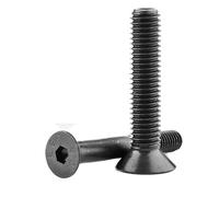 Vis à tête fraisée plate en acier inoxydable 304/10.9 noir, 4 mm - 50 pièces - Vis à six pans creux Allen M2 à M8(Carbon steel,M5-(10pcs))