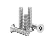Vis à tête fraisée plate Torx à six lobes M4-M8 en acier inoxydable 304 avec goupille, boulons de sécurité antivol, 1/20 pièces(30mm,5pcs M6)