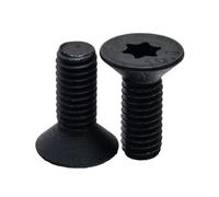 Vis à tête fraisée Torx à tête plate 10,9 boulons noirs de qualité M3-M8, 10 pièces, M10x16