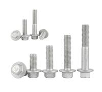 Vis à tête hexagonale à bride, filetage métrique M6 M8 M10 M12 M14 M16, classe 10.9, avec rondelle intégrée.(M10x70mm-5pcs(PT))