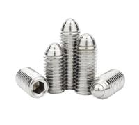 Vis à tête hexagonale à six pans creux, 2/10X M3 M4 M5 M6 M8 M10 M12, acier inoxydable 304 de qualité 12.9, noir, à ressort, à bille, à tête creuse(304 stainless,20mm,M5(10pcs))