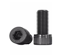 Vis à tête hexagonale à six pans creux DIN912 en acier allié noir haute résistance de niveau 12.9(10mm, M2.5 (50Pcs))