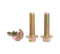 Vis à tête hexagonale avec bride dentelée (1 à 5 pièces) M6 M8 M10 M12 M14 M16, finition zinguée, rondelle incluse.(70mm,M8 5pcs)