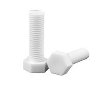 Vis à tête hexagonale blanche PP M3 M4 M5 M6 M8, boulon hexagonal en plastique isolé en polypropylène for l'isolation thermique/électrique(10mm,M12-10pcs)