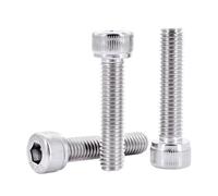 Vis à tête hexagonale creuse en acier inoxydable 304 A2, norme DIN 912, M1.6, M2, .5, M3, M4, M5, M6, M8, M10 (2/5/10/20/30/50/100 pièces)(10mm,M2 (100pcs))