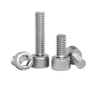 Vis à tête hexagonale creuse M1.4 .6 M2 M3 M4 M5 M6 en acier inoxydable 304 A2-70, norme DIN 912, longueur 3-50 mm(8mm,M1.4 x 50Pieces)