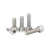 Vis à tête hexagonale creuse M1.6 M2 M2.5 M3 M4 M5 M6 M8 M10 en acier inoxydable DIN912 avec clavette(M3 30pcs,16mm)