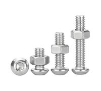 Vis à tête hexagonale creuse ronde en acier inoxydable 316 M3 M4 M5 M6 M8 M10(30mm,M8-2set)