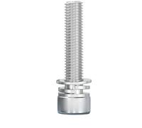 Vis à tête hexagonale en acier inoxydable 304, M2 M2.5 M3 M4 M5 M6 M8 M10 M12 304, rondelle plate, joint à ressort, boulon d'assemblage, 1 à 50 pièces(65mm,10pcs M4)