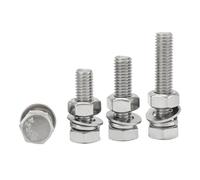 Vis à tête hexagonale en acier inoxydable 304 M3/4/5/6/8/10/12/14/16, écrous, rondelles plates, kit de boulons hexagonaux longs(35mm,M12-1PCS)