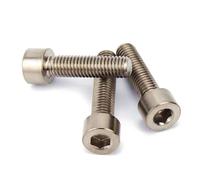 Vis à tête hexagonale en titane M8 M10 DIN912 GR2, 10 pièces, résistantes à la erosion, Non toxiques,(M10x50mm)