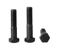 Vis à tête hexagonale externe en acier noir de qualité 12.9, demi-dent, 1/2 pièces, M4 M5 M6 M8 M10 M12 M14 M16(M6 x 100mm-2Pcs)