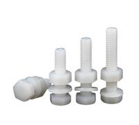 Vis à tête hexagonale externe en nylon, écrous et rondelles inclus. Boulons hexagonaux en plastique for isolation thermique/électrique.(M10x40mm)