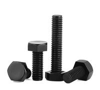 Vis à tête hexagonale externe en Nylon noir M3/M4/M5/M6/M8/M10/M12, boulon à tête hexagonale externe en plastique, 30 pièces, 30 pièces, M6x30mm