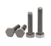 Vis à tête hexagonale externe en titane pur, 10 pièces, DIN933 M3 M4 M5 M6 M8 M10 Gr2 TA2, personnalisation, boulon hexagonal, vis de forme(M4 x 10mm (10pcs))