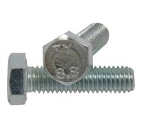 Vis à tête hexagonale filetage total class 8.8 zingué blanc M5x50mm DIN 933 - boîte de 500 - KLIPPER - 26643.500