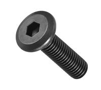 Vis à tête hexagonale, Flat Head Hex Socket Cap Screws - Steel Hex Socket Bolts for Furniture Woodworking Projects(Black,20,M8-1.25x30mm)