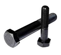 Vis à tête hexagonale M16 x 130 avec tige DIN 931 - Quantité 10 - Acier noir - Classe de résistance 10,9 - Conforme à la norme ISO 4014.