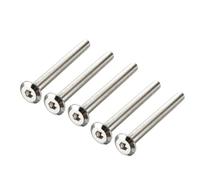 Vis à tête hexagonale M6x60/70/80mm, 5 pièces, boulons de fixation for meubles, en acier au carbone nickelé, vis à Machine(M6x60mm)