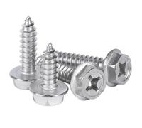 Vis à tête hexagonale Plat, Vis autotaraudeuses à tête hexagonale Phillips avec rondelle, acier inoxydable M3-M6, paquet de 10(M3x12 mm (10 Pcs))