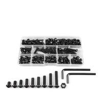 Vis à tête hexagonale six pans creux, écrou en acier au carbone M2.5 M3 M4 M5 M6, boulon de jeu rond Allen pour Vélo Moto Auto(M6 146pcs)