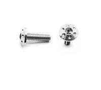 Vis à tête plate à douille hexagonale M5 M6 M8 304 en acier inoxydable, boulons for vélo moto titane bleu or(Chrome,M5x20mm-2pcs)