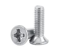 Vis à Tête Plate à Tête Plate en Acier Inoxydable Premium, 304 Attaches en Acier Inoxydable avec 9 Longueurs de Filetage, Idéal pour l'accessoire d'outil de Réparation, Utilisation Polyvalente