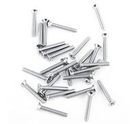 Vis à Tête Plate à Tête Plate en Acier Inoxydable Premium, 304 Attaches en Acier Inoxydable avec 9 Longueurs de Filetage, Idéal pour l'accessoire d'outil de Réparation, Utilisation Polyvalente