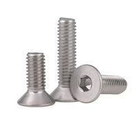Vis à tête plate Allen DIN7991 M2 .5 M3 M4 M5 M6 M8, douille hexagonale, boulon fraisée en acier inoxydable 304, 50 pièces(50mm,M4 20pcs)