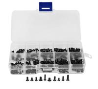 Vis à tête plate croix en carbone noir acier haute résistance aux attaches durables pour l'industrie électronique M2 M2,5 M3 Filetages 250pcs 500pcs 1000pcs (250pcs)